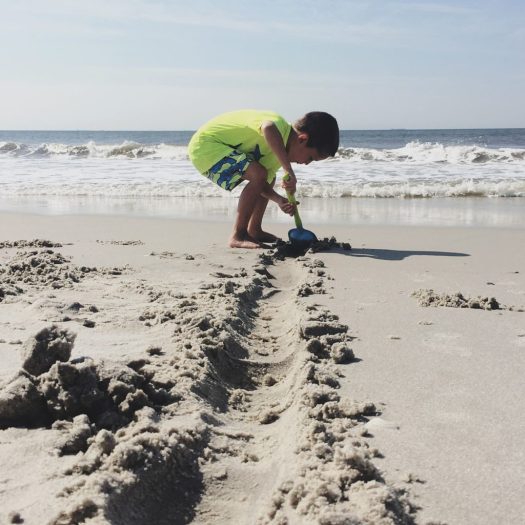 beach play overcome fear of water