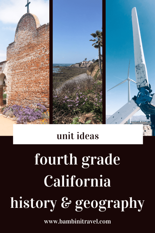 Fourth Grade California History and Geography Unit from Bambini Travel